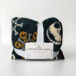 Nightmare Before Christmas Printed Sherpa Throw  50x60‎ Polyester Skulls Green